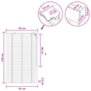 vidaXL Zsaluzia Tölgy hatás 95 x 130 cm 35 mm Masszív Paulownia fa