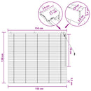 vidaXL Zsaluzia Tölgy hatás 150 x 130 cm 35 mm Masszív Paulownia fa