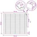 vidaXL Zsaluzia Tölgy hatás 155 x 130 cm 35 mm Masszív Paulownia fa