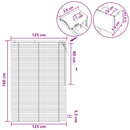 vidaXL Zsaluzia Tölgy hatás 125 x 160 cm 35 mm Masszív Paulownia fa