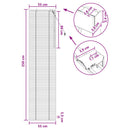 vidaXL Zsaluzia Tölgy hatás 55 x 250 cm 35 mm Masszív Paulownia fa