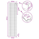 vidaXL Zsaluzia Tölgy hatás 60 x 250 cm 35 mm Masszív Paulownia fa