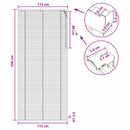 vidaXL Zsaluzia Tölgy hatás 115 x 250 cm 35 mm Masszív Paulownia fa