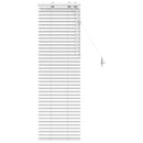 vidaXL Zsaluzia Fehér 50 x 130 cm 35 mm Masszív Paulownia fa