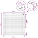 vidaXL Zsaluzia Fehér 125 x 130 cm 35 mm Masszív Paulownia fa