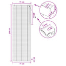 vidaXL Zsaluzia Fehér 75 x 250 cm 35 mm Masszív Paulownia fa