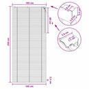 vidaXL Zsaluzia Fehér 105 x 250 cm 35 mm Masszív Paulownia fa