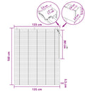 vidaXL Zsaluzia Fekete 135 x 160 cm 35 mm Masszív Paulownia fa