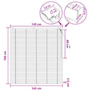 vidaXL Zsaluzia Fekete 145 x 160 cm 35 mm Masszív Paulownia fa