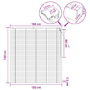 vidaXL Zsaluzia Fekete 150 x 160 cm 35 mm Masszív Paulownia fa