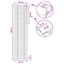 vidaXL Zsaluzia Fekete 65 x 250 cm 35 mm Masszív Paulownia fa