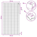 vidaXL Zsaluzia Fekete 135 x 250 cm 35 mm Masszív Paulownia fa