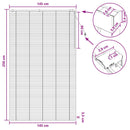 vidaXL Zsaluzia Fekete 145 x 250 cm 35 mm Masszív Paulownia fa