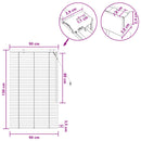 vidaXL Zsaluzia Sötét Barna 90 x 130 cm 35 mm Masszív Paulownia fa