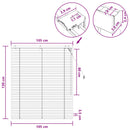vidaXL Zsaluzia Sötét Barna 105 x 130 cm 35 mm Masszív Paulownia fa