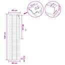 vidaXL Zsaluzia Sötét Barna 40 x 160 cm 35 mm Masszív Paulownia fa