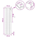 vidaXL Zsaluzia Sötét Barna 55 x 160 cm 35 mm Masszív Paulownia fa