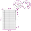 vidaXL Zsaluzia Sötét Barna 100 x 160 cm 35 mm Masszív Paulownia fa