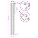 vidaXL Zsaluzia Sötét Barna 45 x 250 cm 35 mm Masszív Paulownia fa