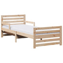 vidaXL Ágykeret kihúzható matraccal Barna 80 x 200 cm Tömör fenyőfa