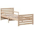 vidaXL Ágykeret kihúzható matraccal Barna 80 x 200 cm Tömör fenyőfa