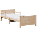 vidaXL Ágykeret kihúzható matraccal Barna 80 x 200 cm Tömör fenyőfa