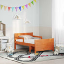 vidaXL Ágykeret matracmal fejtámlával Barna 80 x 200 cm Tömör fenyőfa