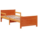 vidaXL Ágykeret matracmal fejtámlával Barna 80 x 200 cm Tömör fenyőfa