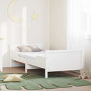 vidaXL Ágykeret kihúzható matraccal Fehér 80 x 200 cm Tömör fenyőfa