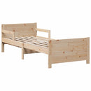 vidaXL Ágykeret kihúzható matraccal Barna 80 x 200 cm Tömör fenyőfa