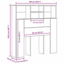 vidaXL Fejhajtó szekrény polcokkal Öreg fa 100 x 19 x 103,5 cm Faanyag