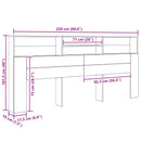 vidaXL Fejhajtó szekrény polcokkal Öreg fa 220 x 19 x 101,5 cm Faanyag