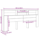 vidaXL Fejhajtó szekrény Artisan tölgy 220 x 19 x 101,5 cm Faanyag