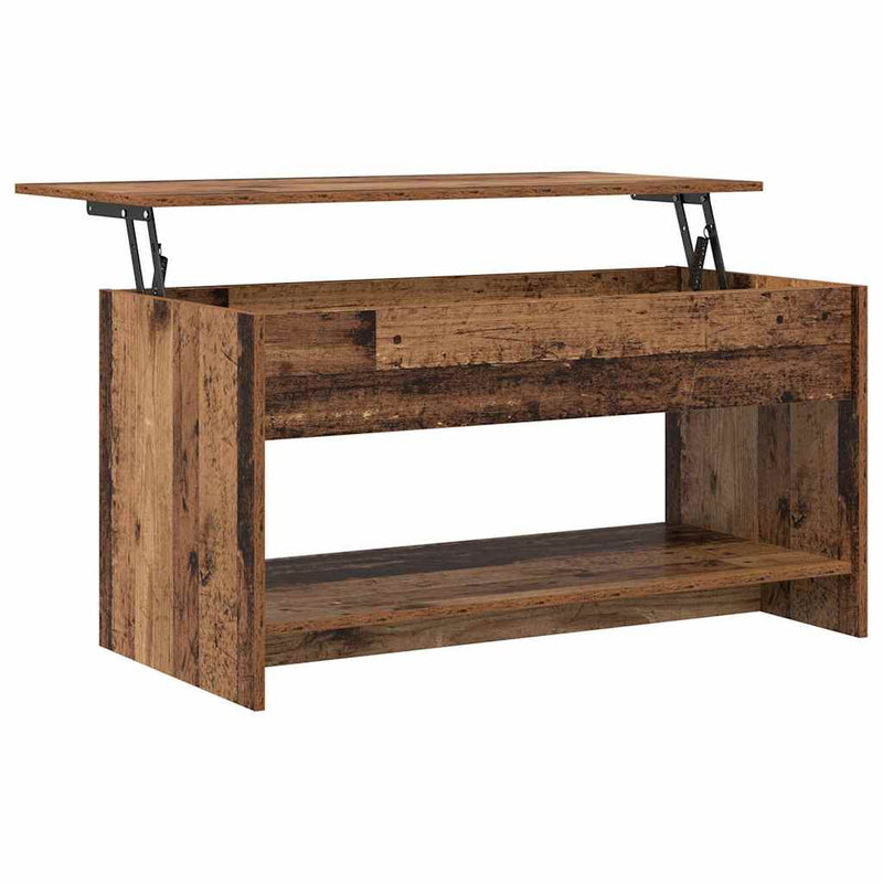 vidaXL Dohányzóasztal Régi fa 102 x 50 x 52.5 cm Faanyag