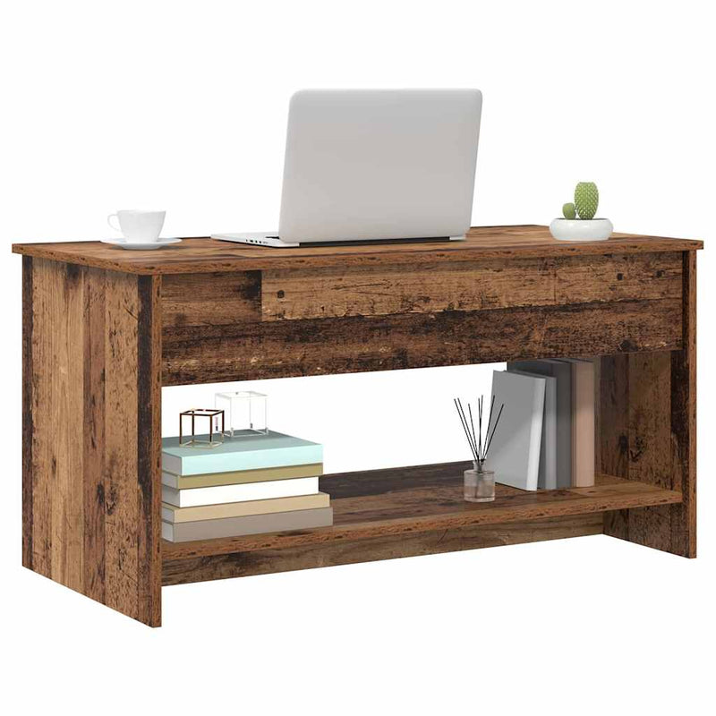 vidaXL Dohányzóasztal Régi fa 102 x 50 x 52.5 cm Faanyag