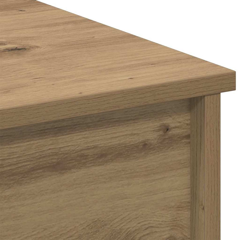 vidaXL Dohányzóasztal kézműves tölgy 102 x 50 x 52.5 cm Faanyag