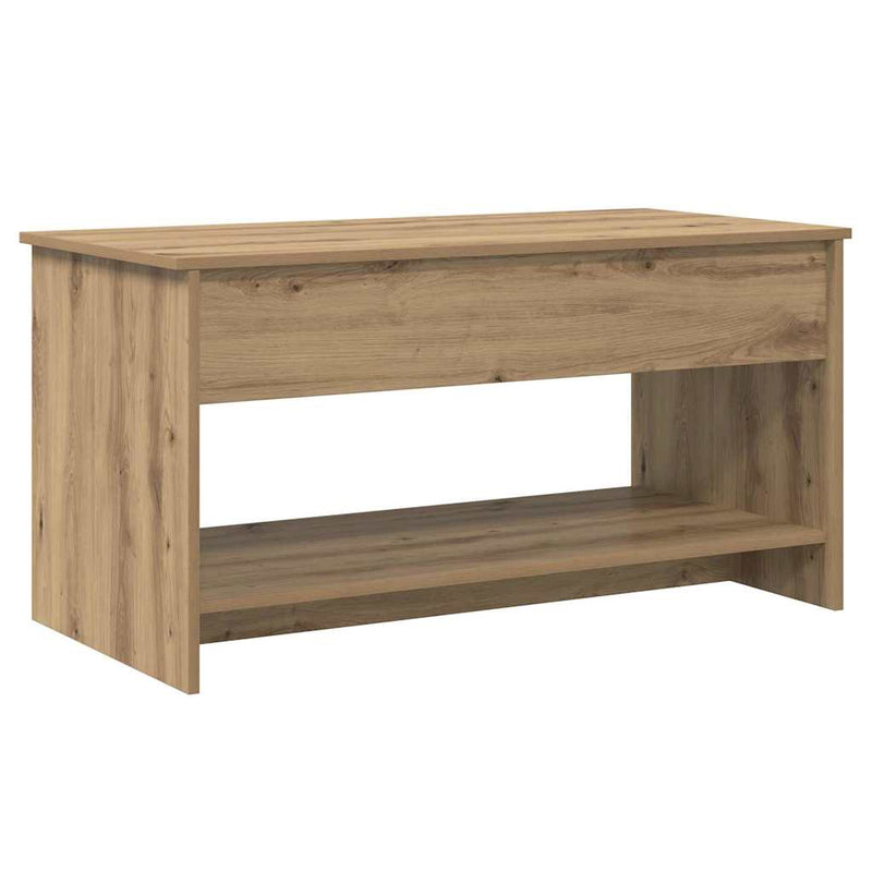 vidaXL Dohányzóasztal kézműves tölgy 102 x 50 x 52.5 cm Faanyag