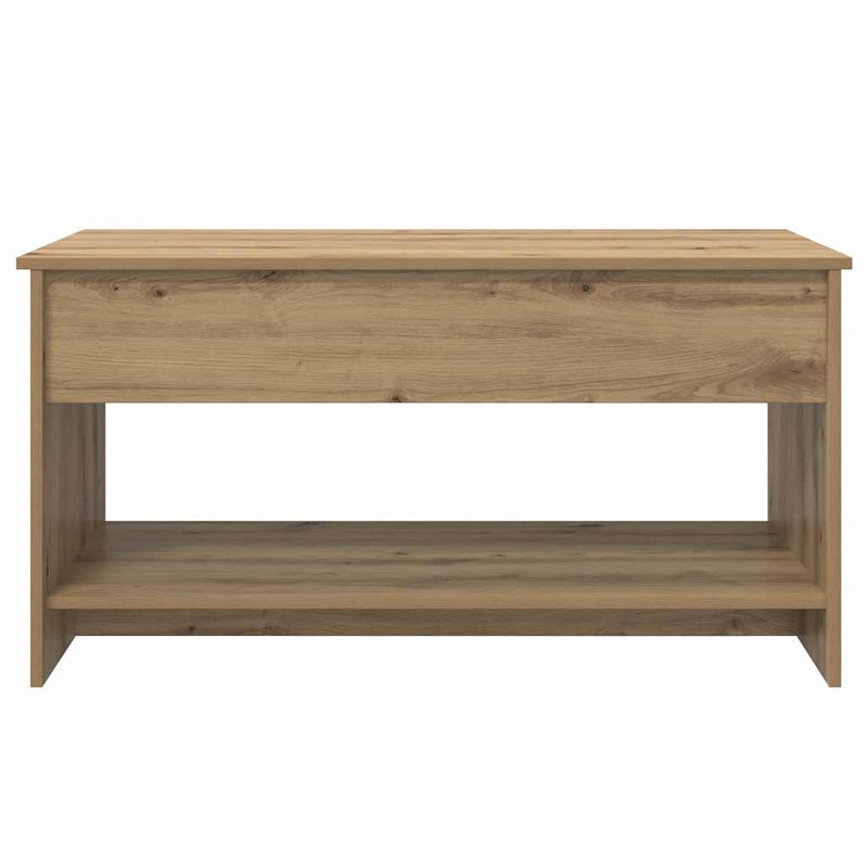 vidaXL Dohányzóasztal kézműves tölgy 102 x 50 x 52.5 cm Faanyag