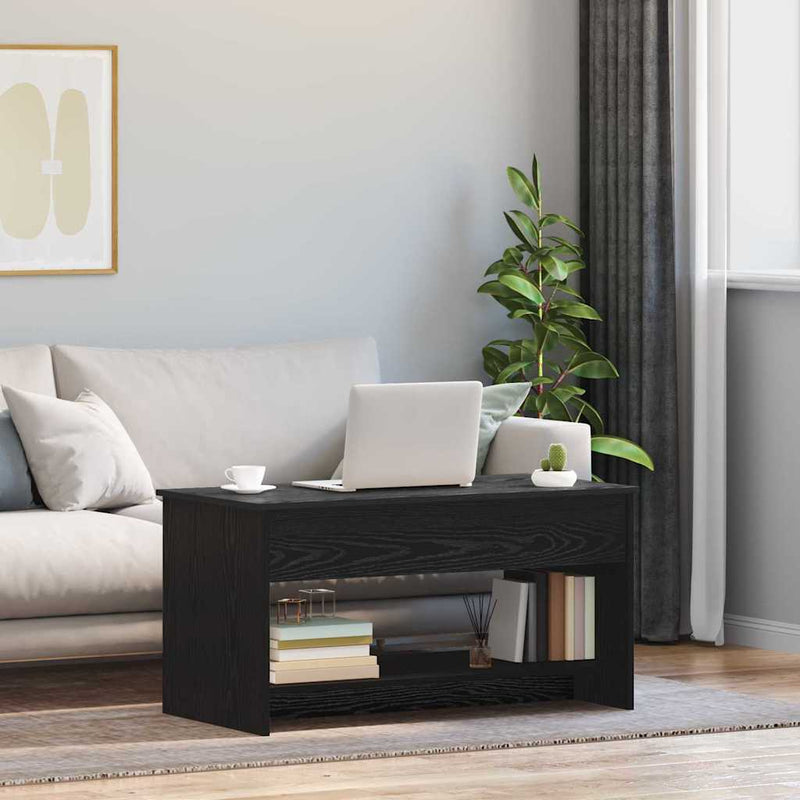 vidaXL Dohányzóasztal Musta tammi 80 x 50.5 x 41.5 cm Faanyag