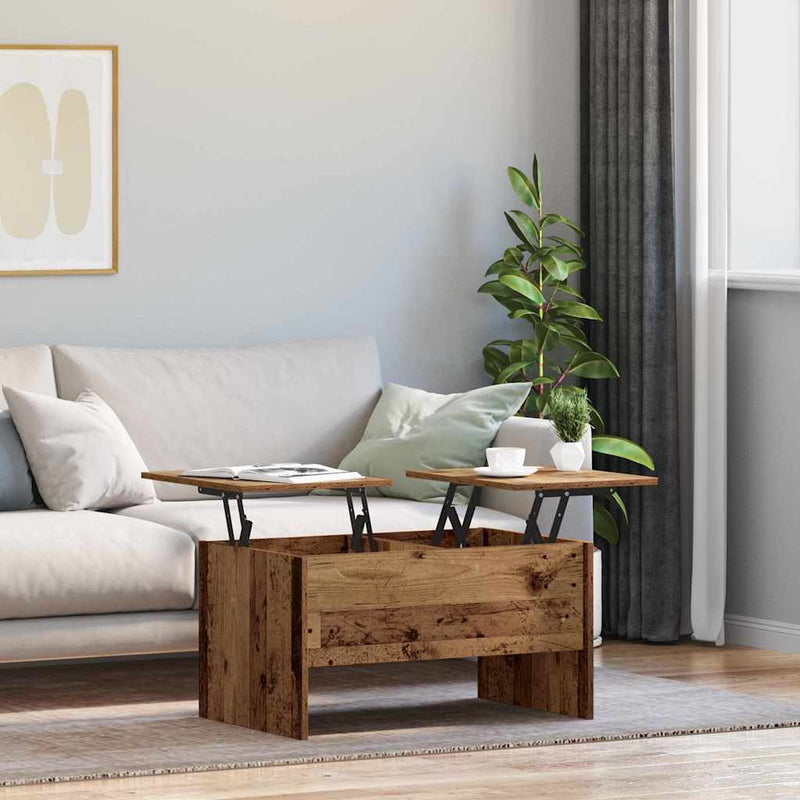 vidaXL Dohányzóasztal Régi fa 80 x 50,5 x 42,5 cm Faanyag