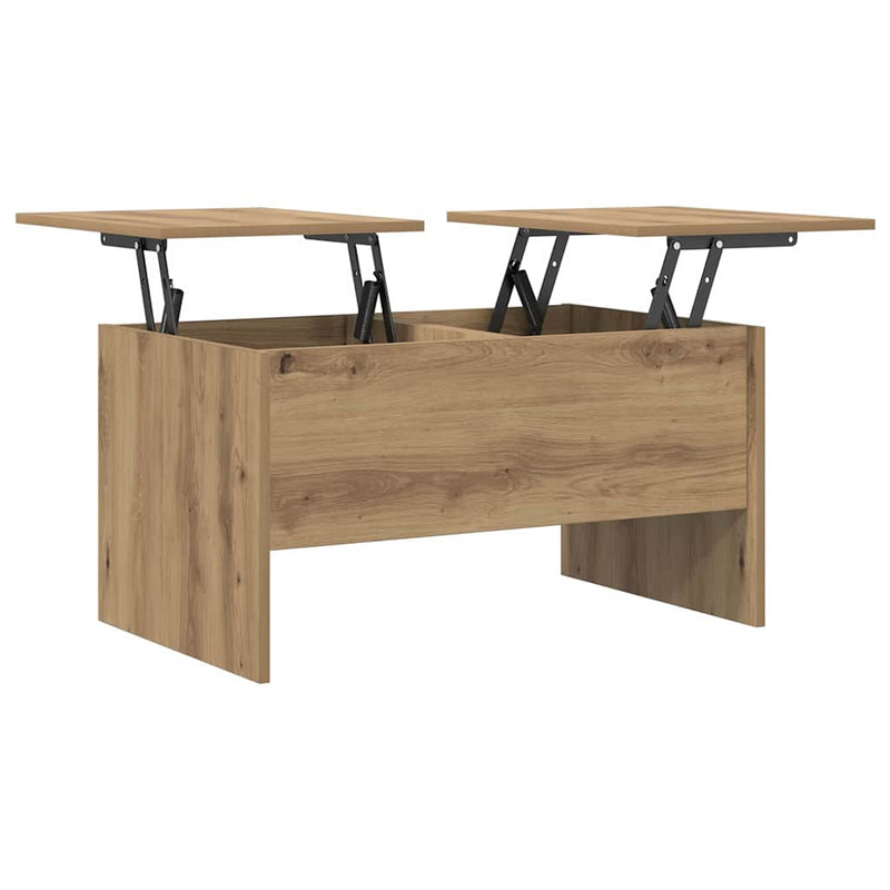 vidaXL Dohányzóasztal kézműves tölgy 80 x 50,5 x 42,5 cm Faanyag