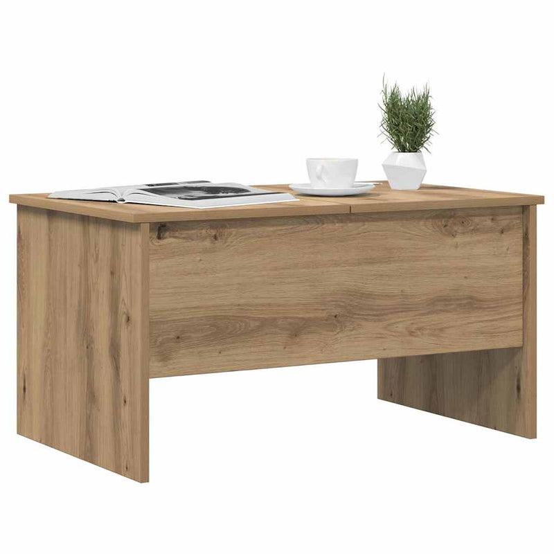 vidaXL Dohányzóasztal kézműves tölgy 80 x 50,5 x 42,5 cm Faanyag