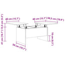 vidaXL Dohányzóasztal Artisan tölgy 102 x 50,5 x 46,5 cm Faanyag