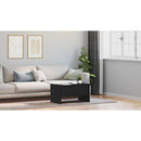vidaXL Dohányzóasztal Fekete tölgy 102 x 50,5 x 46,5 cm Faanyag