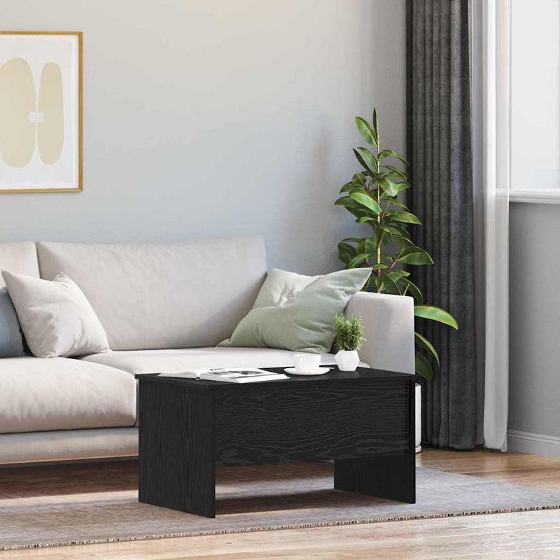 vidaXL Dohányzóasztal Musta tammi 80 x 50,5 x 42,5 cm Faanyag