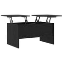 vidaXL Dohányzóasztal Fekete tölgy 102 x 50,5 x 46,5 cm Faanyag