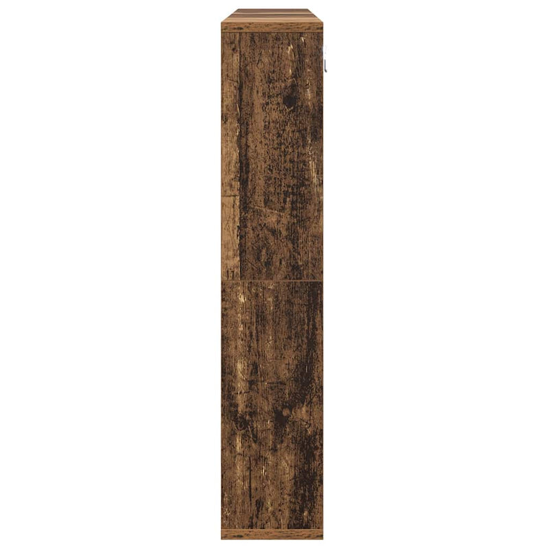 vidaXL Tükörszekrény polcokkal Régi fa 91 x 15 x 76.5 cm Faanyag