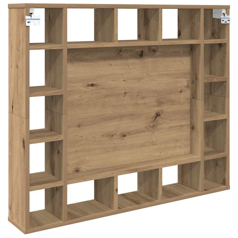 vidaXL Tükörszekrény tükörrel kézműves tölgy 91 x 15 x 76.5 cm Faanyag