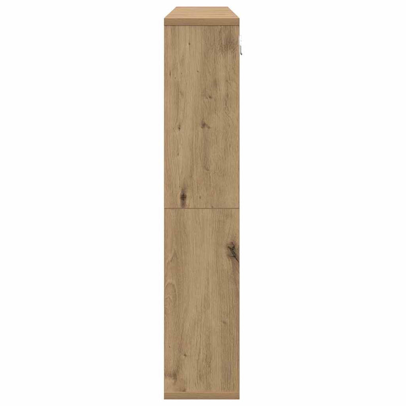 vidaXL Tükörszekrény tükörrel kézműves tölgy 91 x 15 x 76.5 cm Faanyag