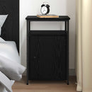 vidaXL Éjjeliszekrény Musta tammi Faanyag